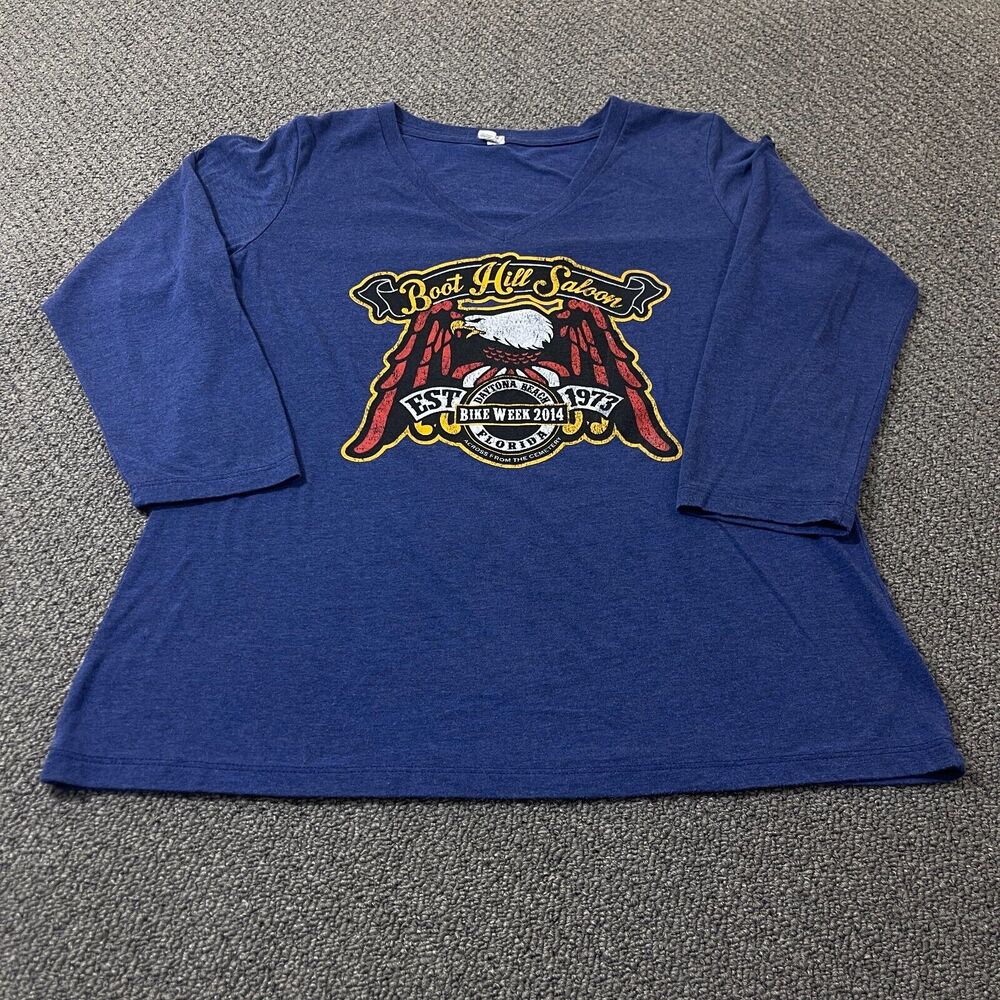 Bela Missy Shirt Womens Size Large L 3/4 Sleeve Boot Hill Saloon 2014